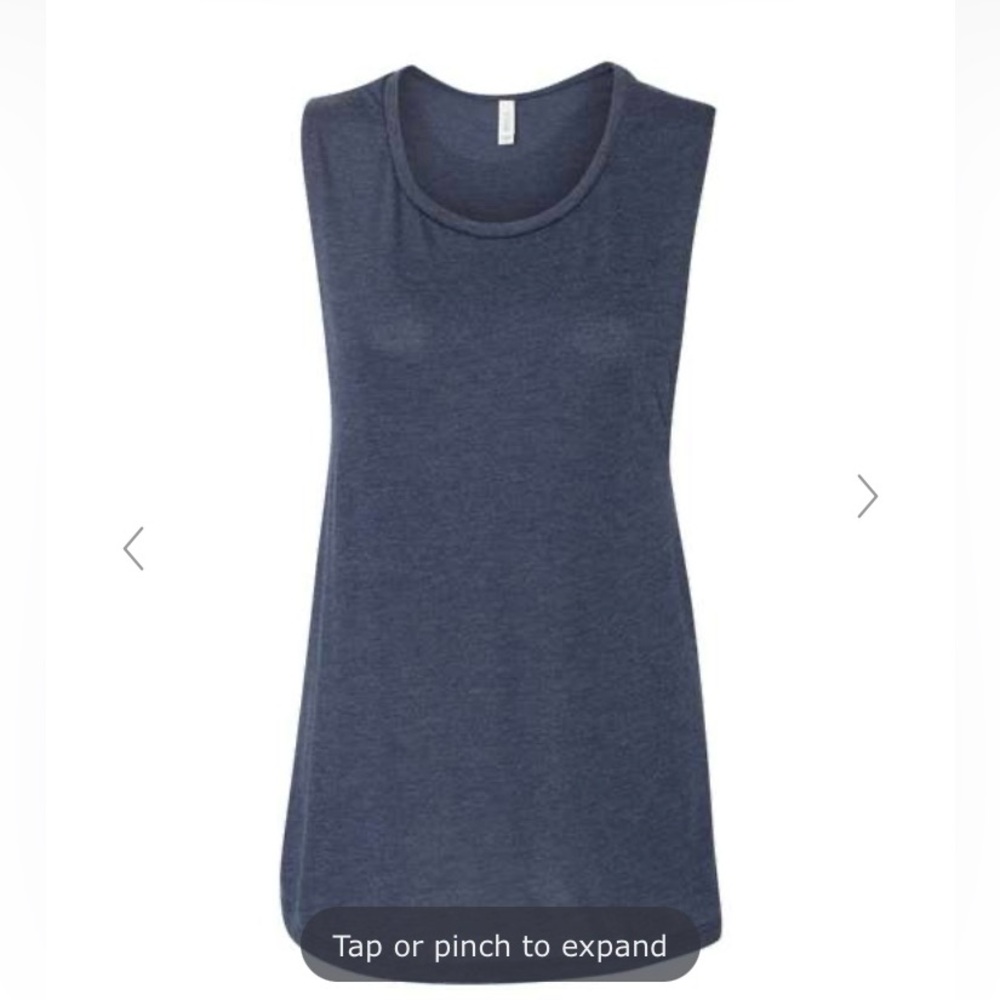 Bella&Canvas 6 flowy scoop muscle tank size M Heather Navy (6 shirts)